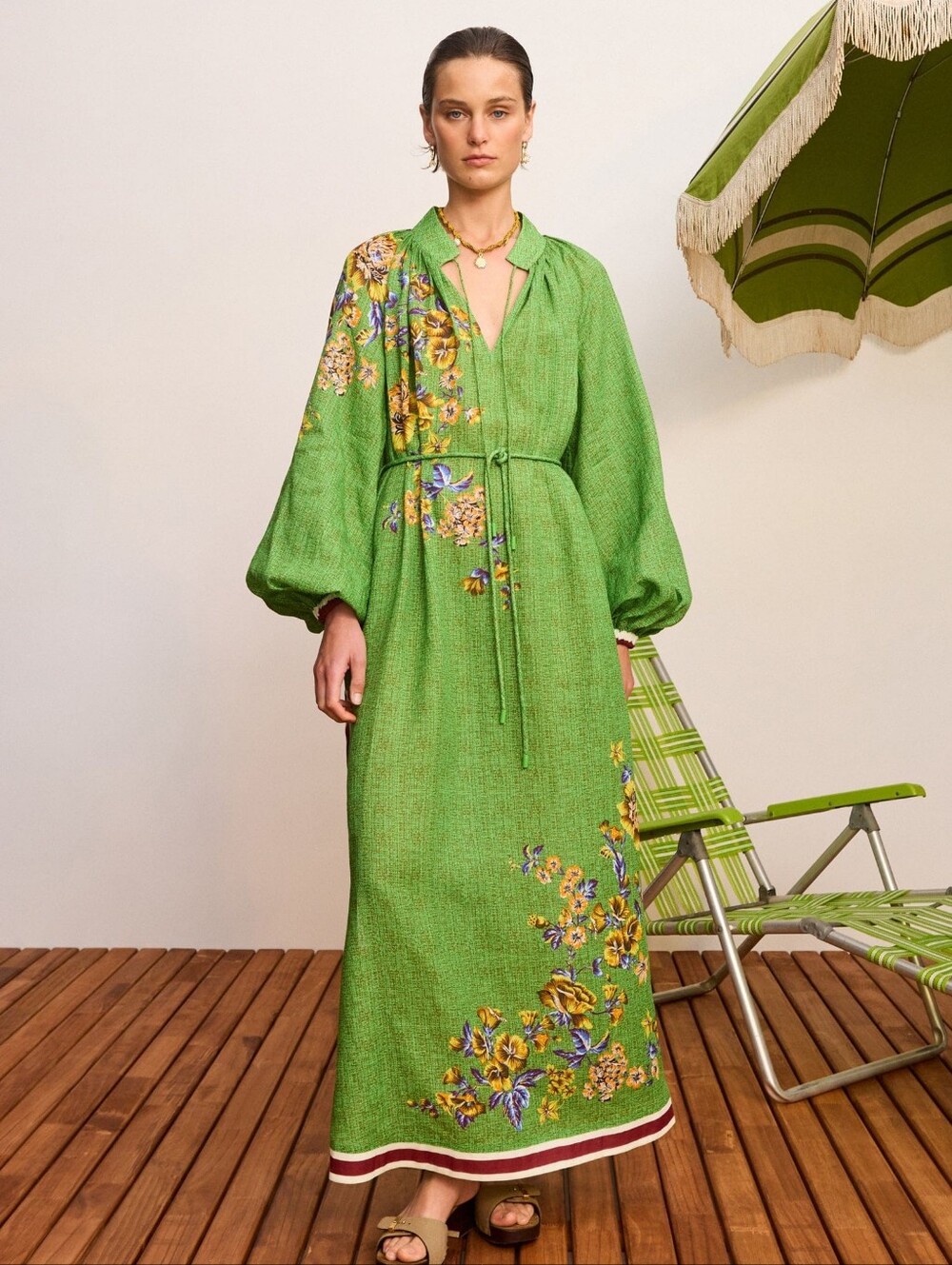 Alemais Phyllis Midi Dress in Green